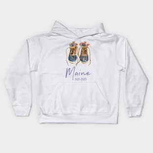 Maine Hiking Boots Outdoor Bicentennial 200th Anniversary Kids Hoodie